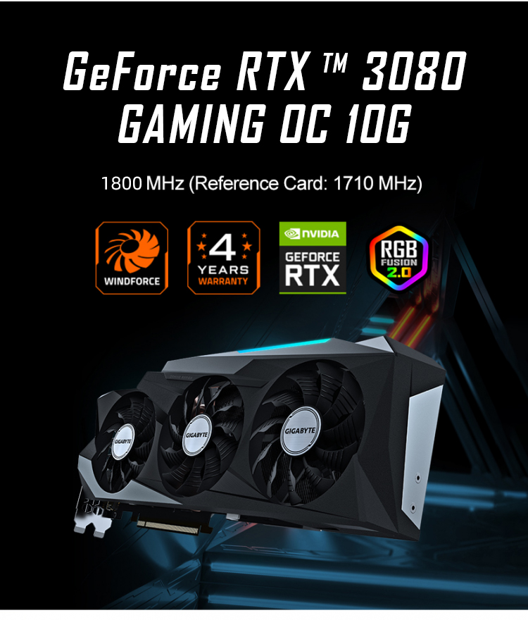 10GB 320 Bit Dedicated Graphics Card GeForce RTX 3080 Graphics Card