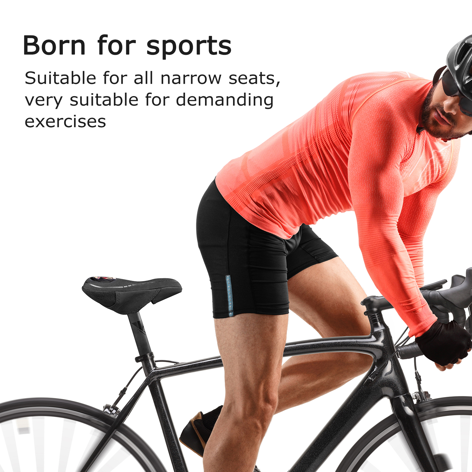 Bike And Cycle Accessories , 3CM Thick Bike Seat Sponge Imitation Leather
