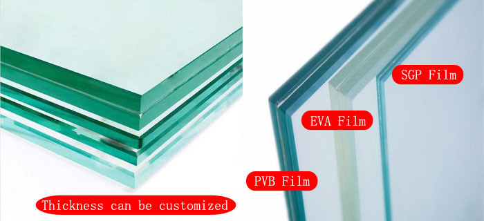 White Laminated Glass 6+6mm Double Laminated Glass Curtain Wall