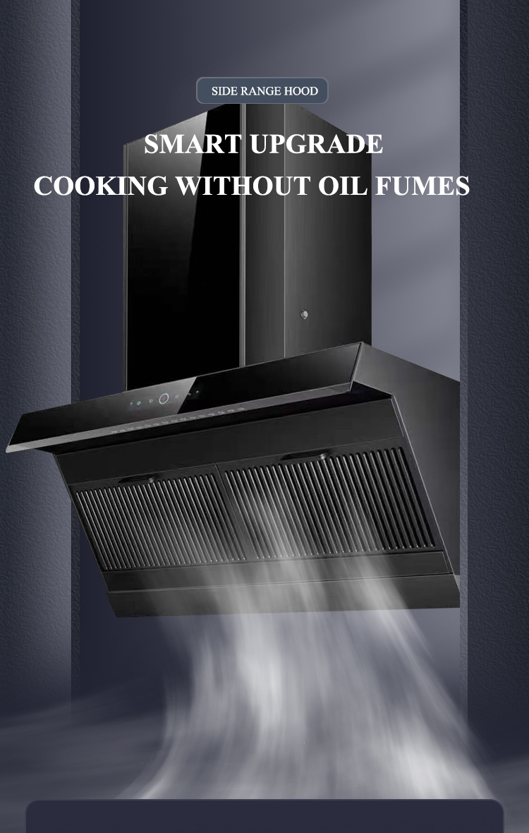 Quiet Side Suction Cooker Hood Kitchen Extractor 600mm 183W