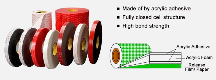 Foam Tapes Double Sided Silicone Coated Release Liner