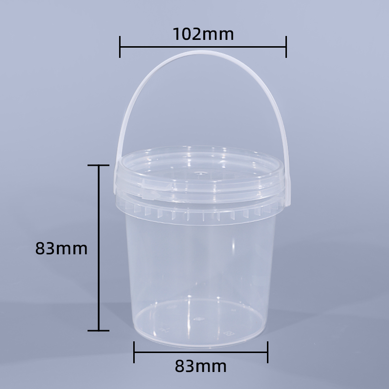 1L Round Plastic Tub for Packaging Honey Candy Chocolate Lollipop Jam Butter Ice Cream Cookie Bucket