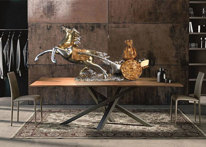 Classic Resin Decoration Crafts Chinese Characteristic Horse And Treasure Style