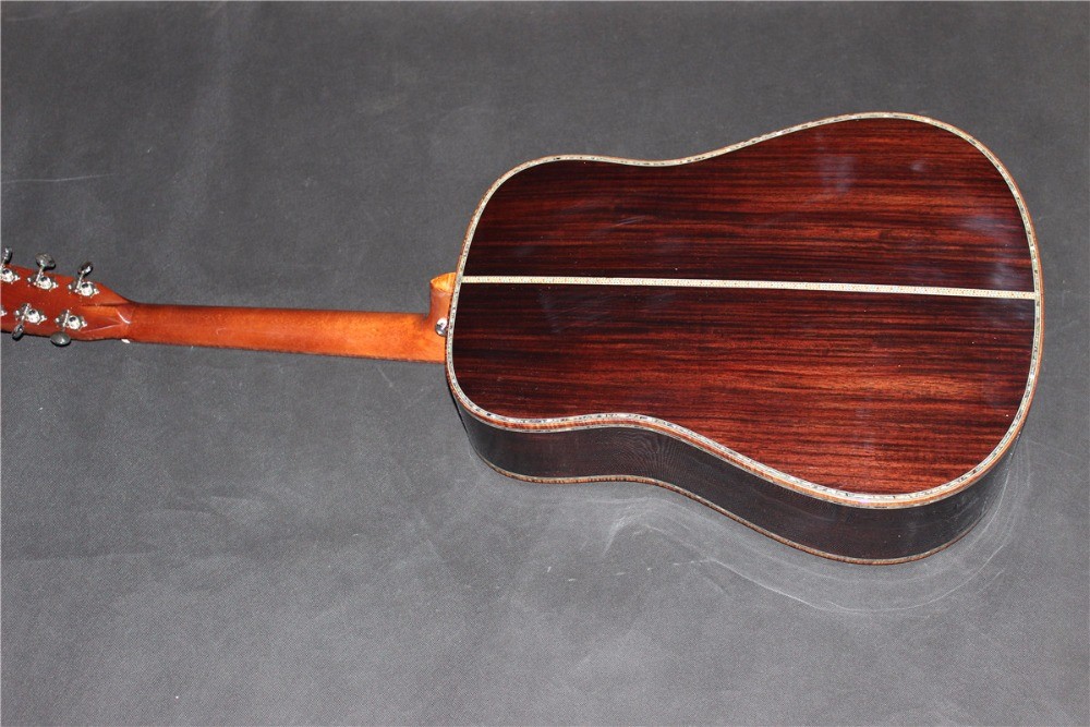 Custom guitar factory Top Quality ALL Solid Spruce Top AAAA Rosewood Back & Sides Acoustic D45 guitar