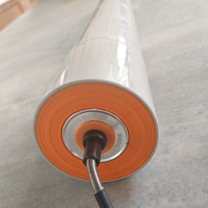 50mm O-Belt Pulleys Curved Conveyor Motorized Drive Roller Covered With PVC Taper Sleeve