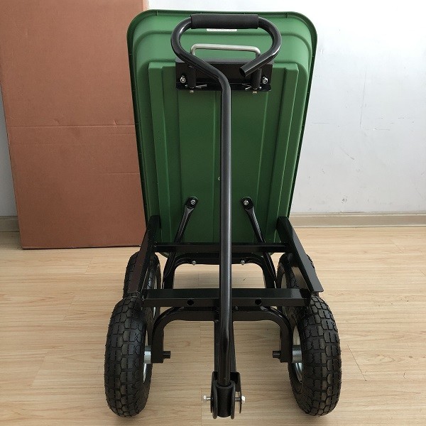 50L Heavy Duty Garden Dump Cart Utility Dump Cart Garden Dump Trolley