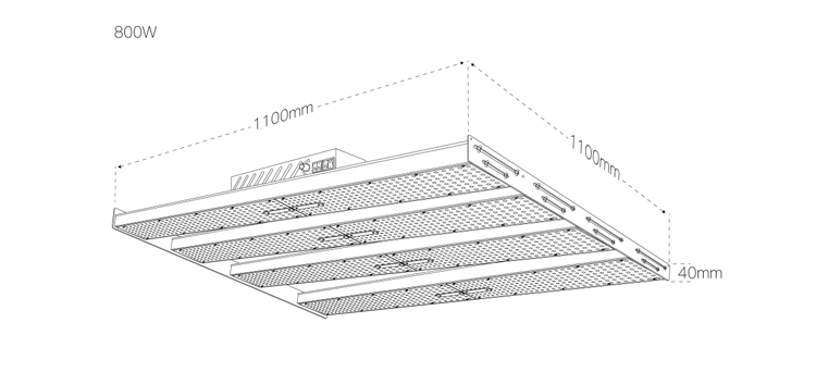 ETL Bava Full Spectrum LED Bar Far Red 800W Samsung LED Grow Light Bar