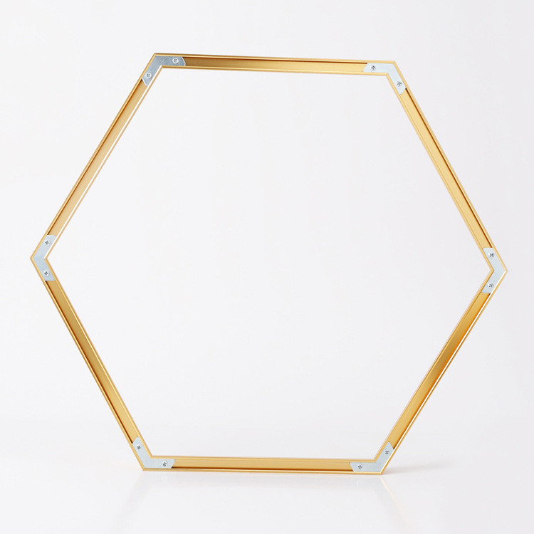 Hexagonal Aluminium Mirror Frame Furniture Profiles For Displaying Picture