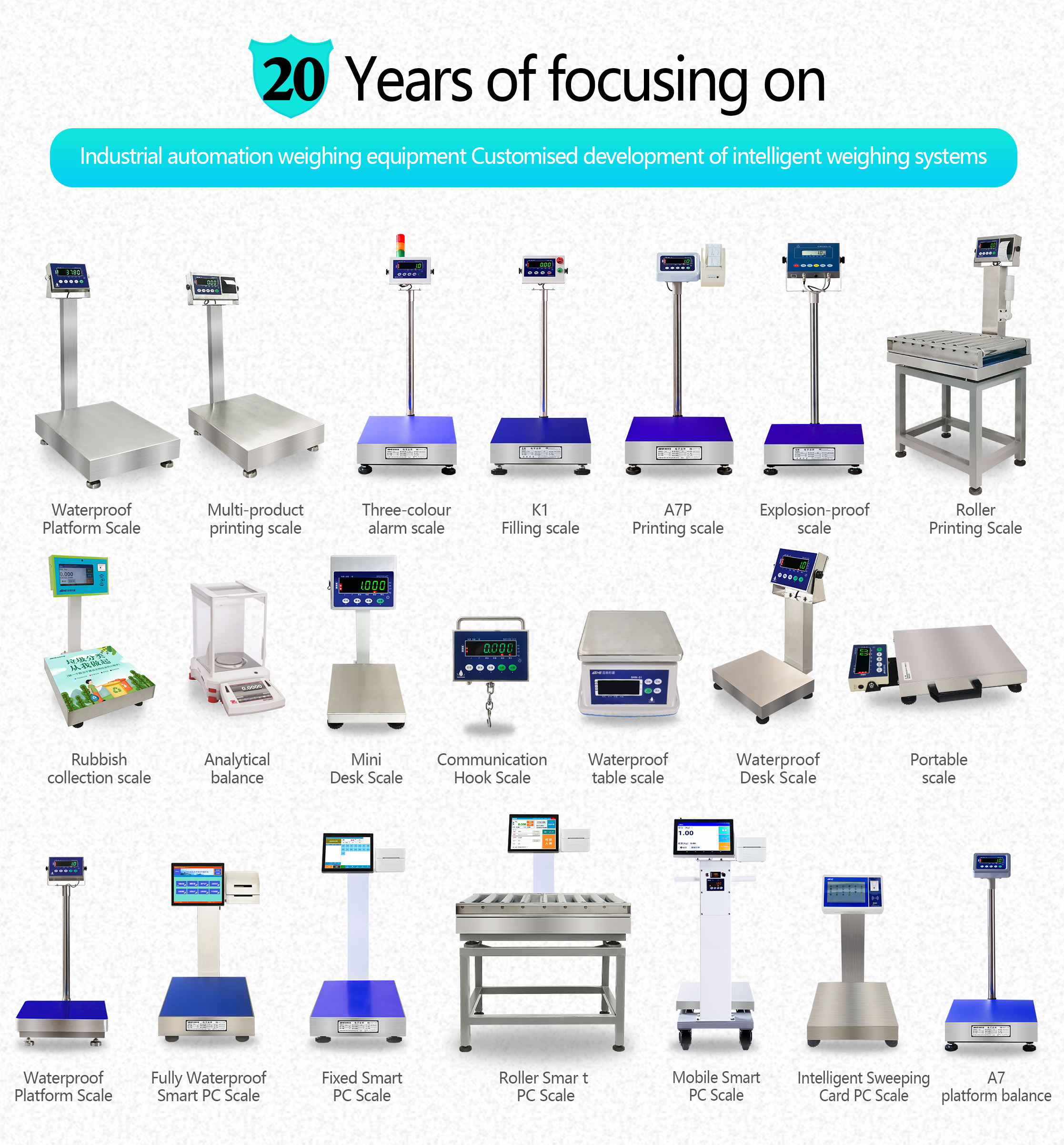 50-500KG High Precision Electronic Platform Scales with Single-Point Pressure Sensor