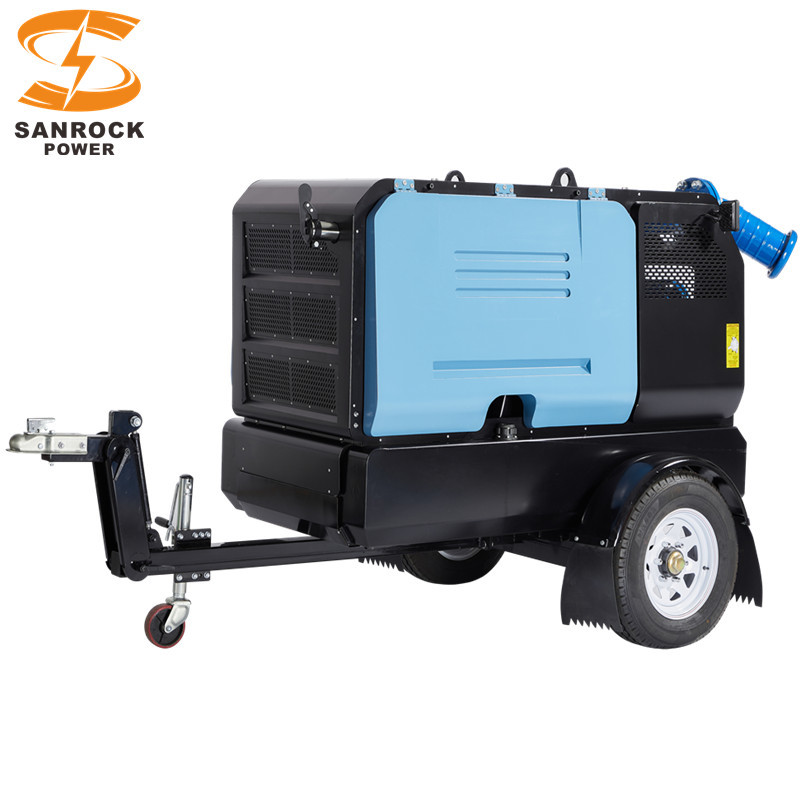 High Pressure Diesel Water Pump Emergency Flood Control Trailer Mounted Sewage Pump