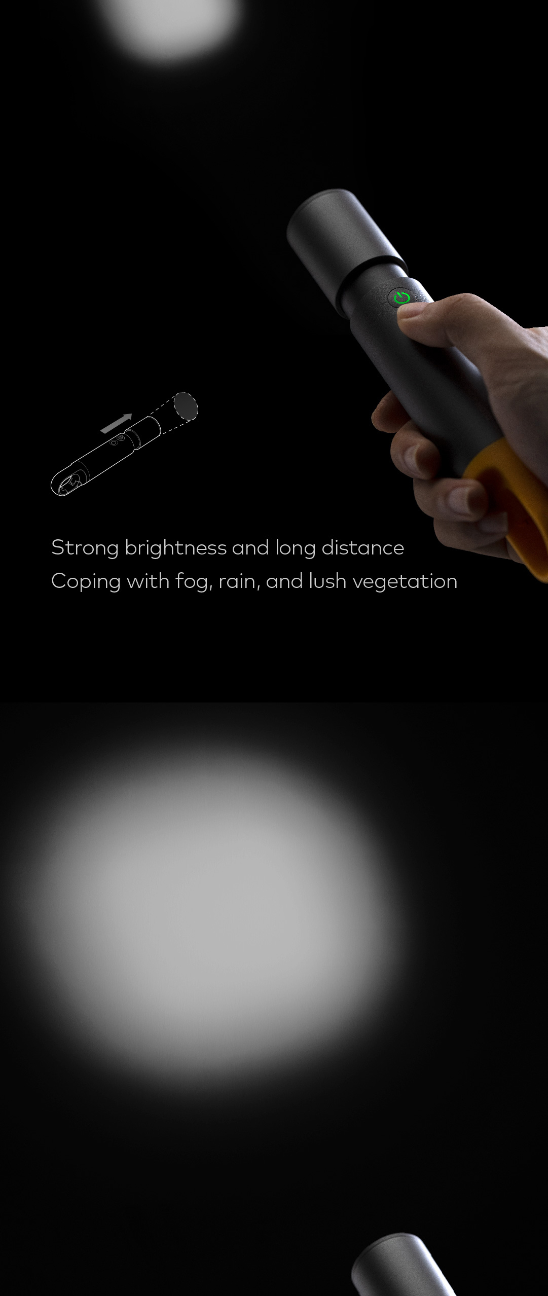 Wholesale HOTO LED Flashlight Power 5 Lighting Mode Zoomable Camping Bicycle Light Portable Mini Xiaomi Flashlight