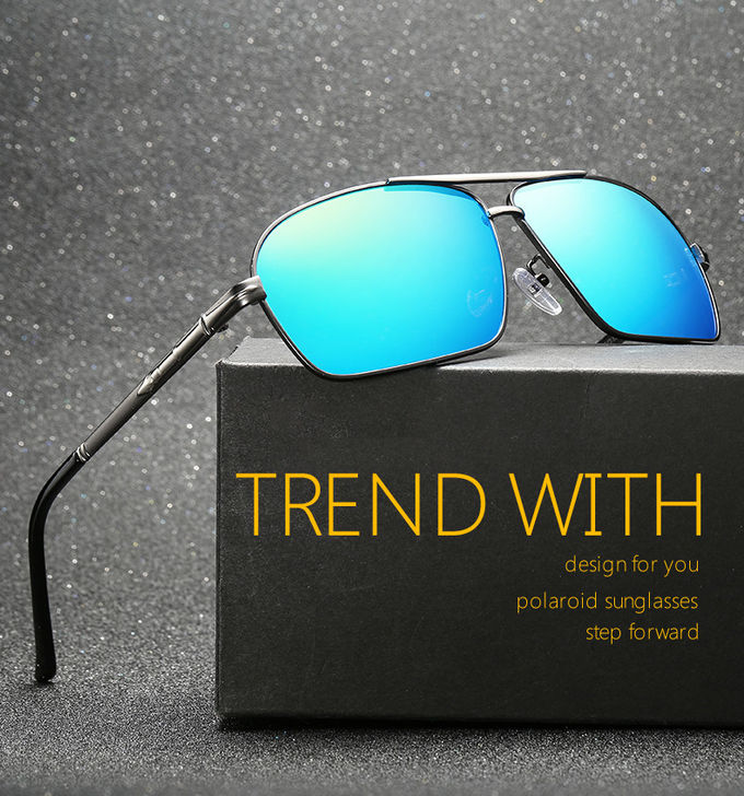 UV400 Mens Luxury Sunglasses Bridge Sport Metal Frame TAC Man Night Driving
