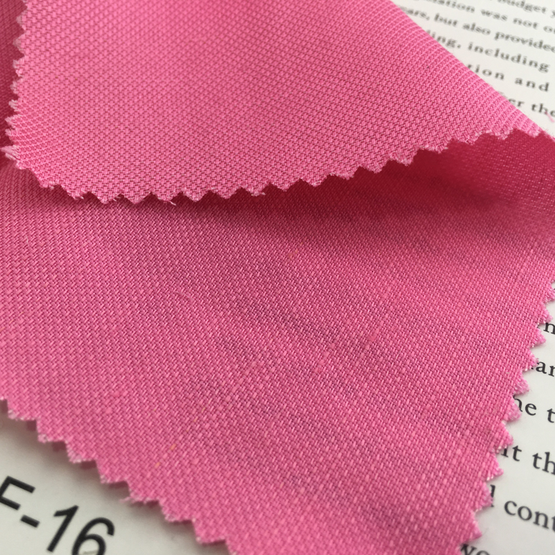 Chinese factory woven 58%polyester 25%linen 17%viscose blend fabric pearl point fabric for dress for garment for shirt