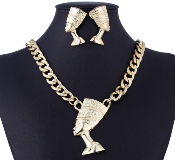 Exaggerated jewelry noble Egyptian pharaoh rights symbol alloy necklace /