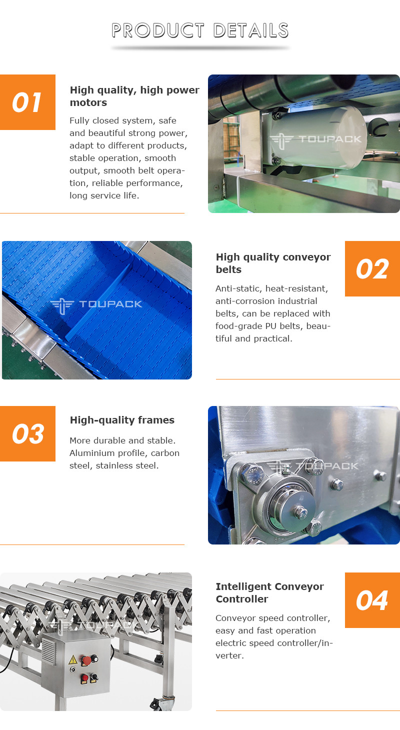 Food Grade Pvc Texture Conveyor Belt Production Line Bags Or Bulk Materials Conveyor Belt System