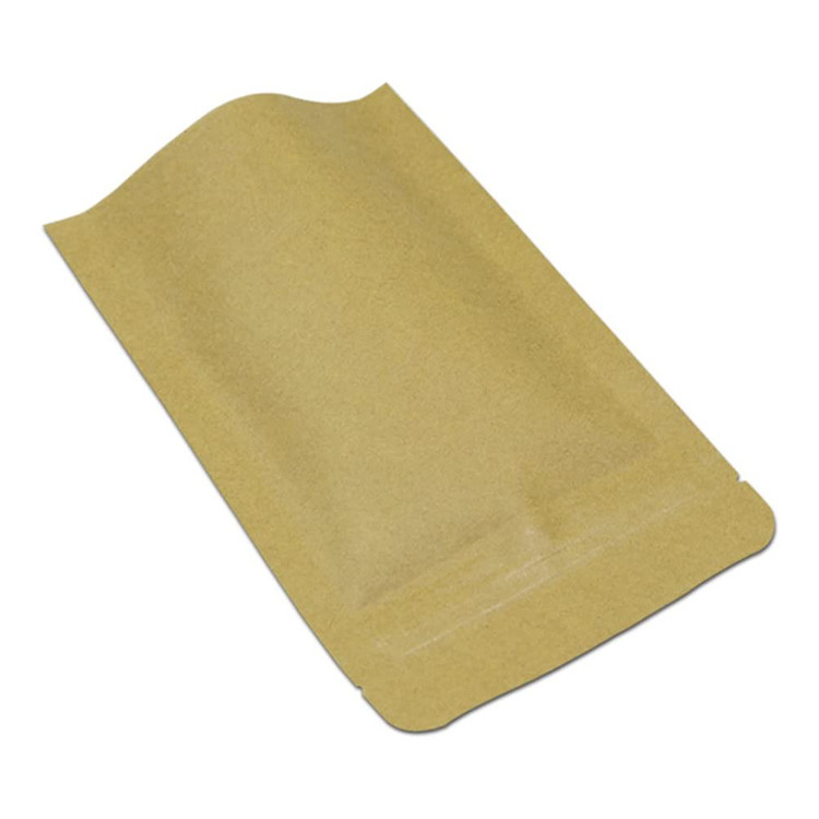Aluminium Foil Laminated Brown Kraft Stand Up Pouch with Zipper