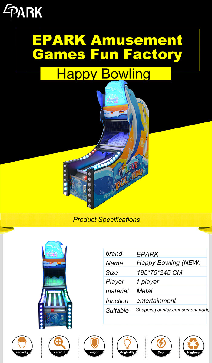 Happy Mini Bowling Sports Video Arcade Game Machines For Bar KTV FEC