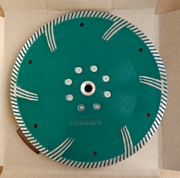 Hard Granite Diamond Turbo Cutting Disc With M14 Flange Diameter 125mm 230mm