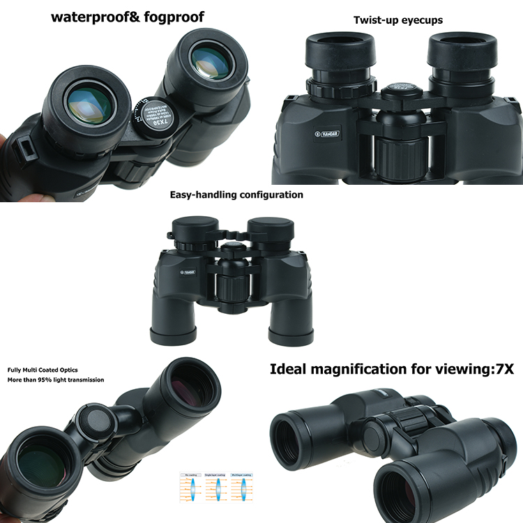 7x30 Rubber Eyecups Waterproof Fogproof BINOCULAR Telescope for Industrial Applications