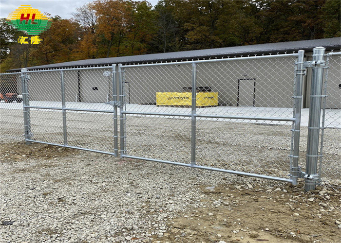 4ft High Chain Link Wire Fence Stretched On Commercial Or Industrial Frame