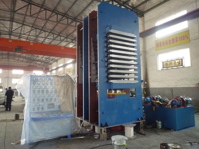 Gym Rubber Floor Tiles Making Machine Plate Vulcanizing Press 5.5KW