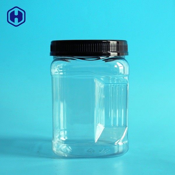Home Kitchen Use Plastic Grip Jars Lightweight Plastic Biscuit Containers