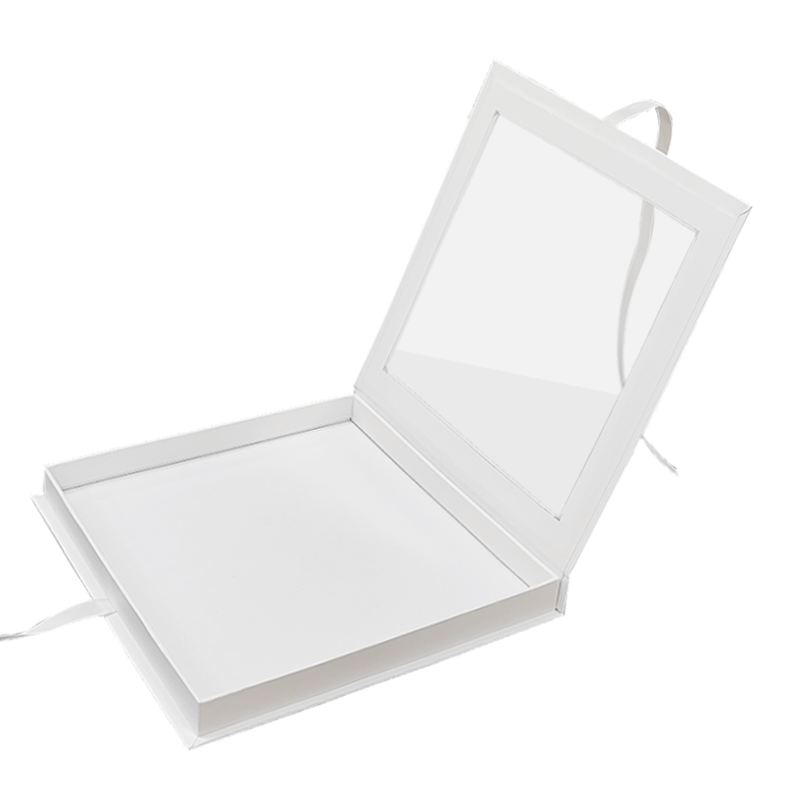 Custom Flip Top PVC Window Paper Packaging Large Magnetic Closure Gift Box with Clear Lid Window