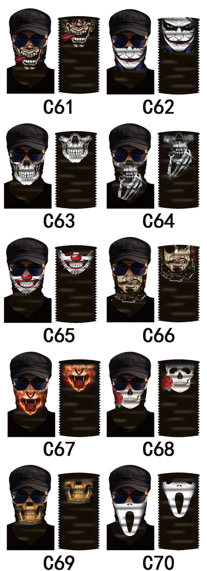 Winter Merino Wool Warm Printed Multifunctional Headwear