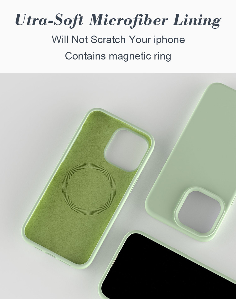 Strong Magnet Magsafe Liquid Silicone Phone Case For IPhone 16 Pro