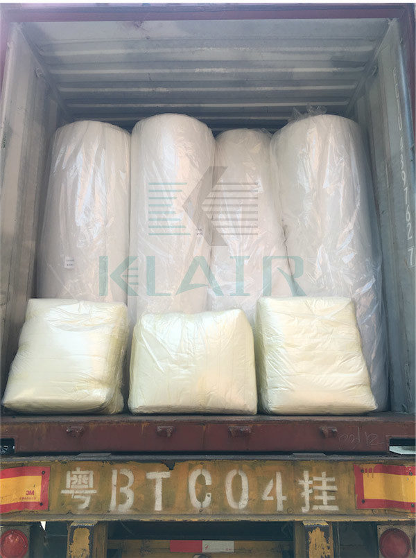 White Blue Synthetic Spray Booth Air Filters Material Roll For Pre Filter