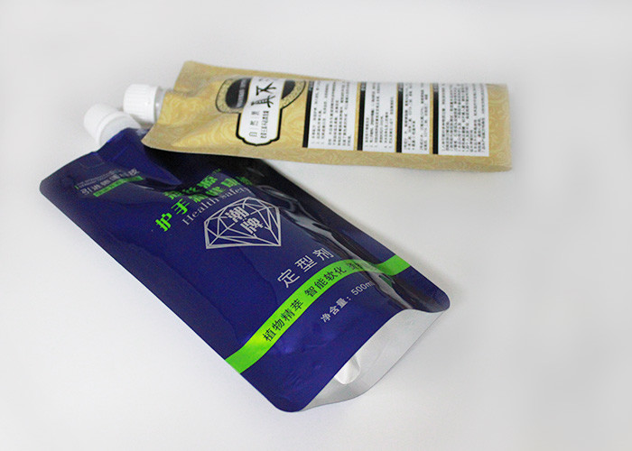 70um Thickness Plastic Spout Top On Liquid Spout Bags Laminated Aluminum Material