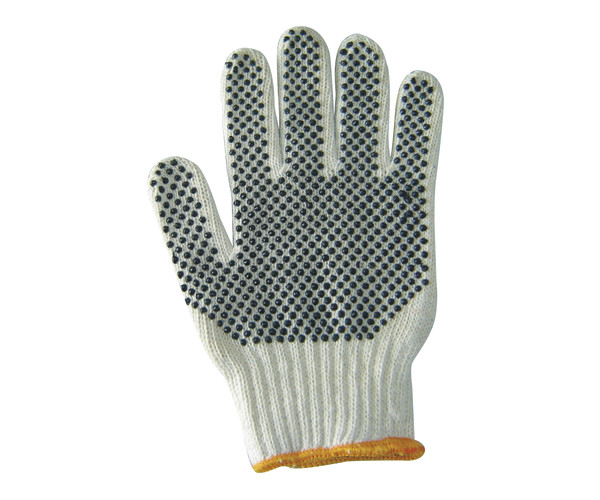 One Side PVC Dotted Cotton Gloves OEM White Cotton Work Gloves