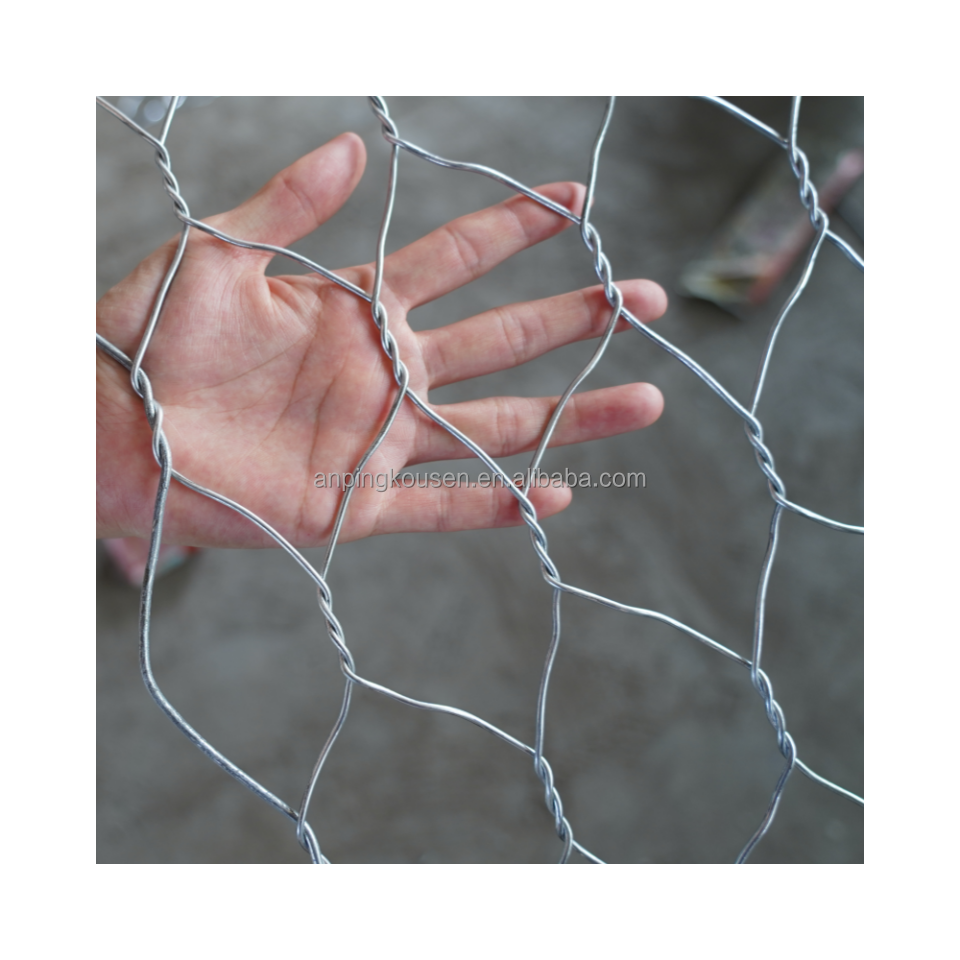2x1x1m Gabion Boxes Galvanized PVC Coated for River Construction and Garden Decoration