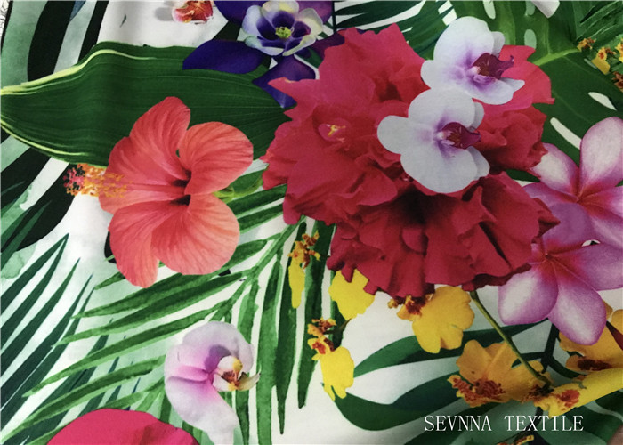 Screen Printing Striped Double Knit Fabric Water Repellent 100% Polyester 150cm Width