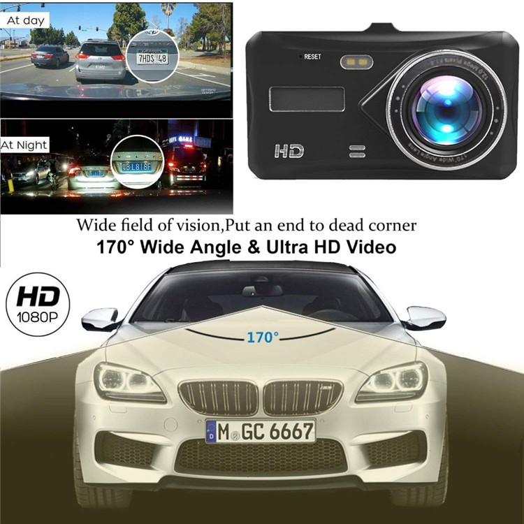 Dual Lens Vehicle G Sensor Dashcam HD Car Camera Driving Video Recorder OEM