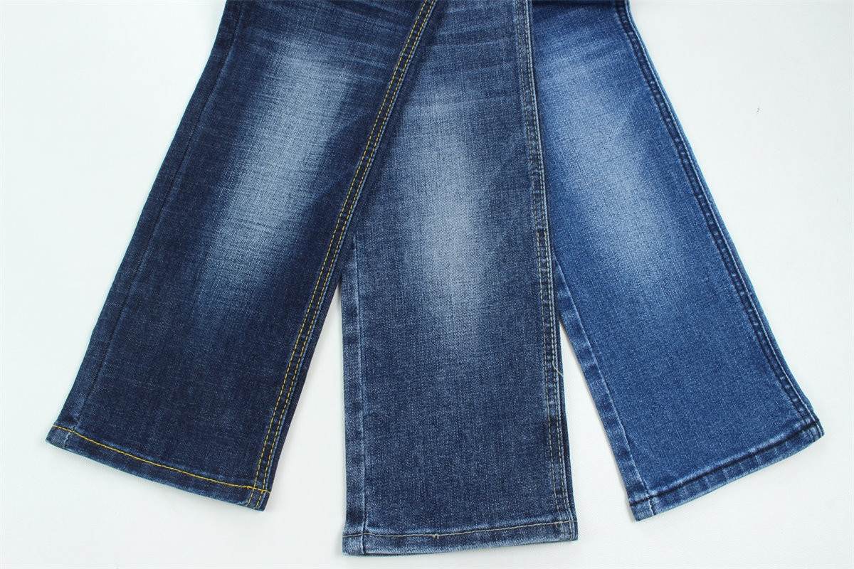 Crosshatch Slub High Stretch Cotton Polyester Spandex Denim Fabric For Men Jeans