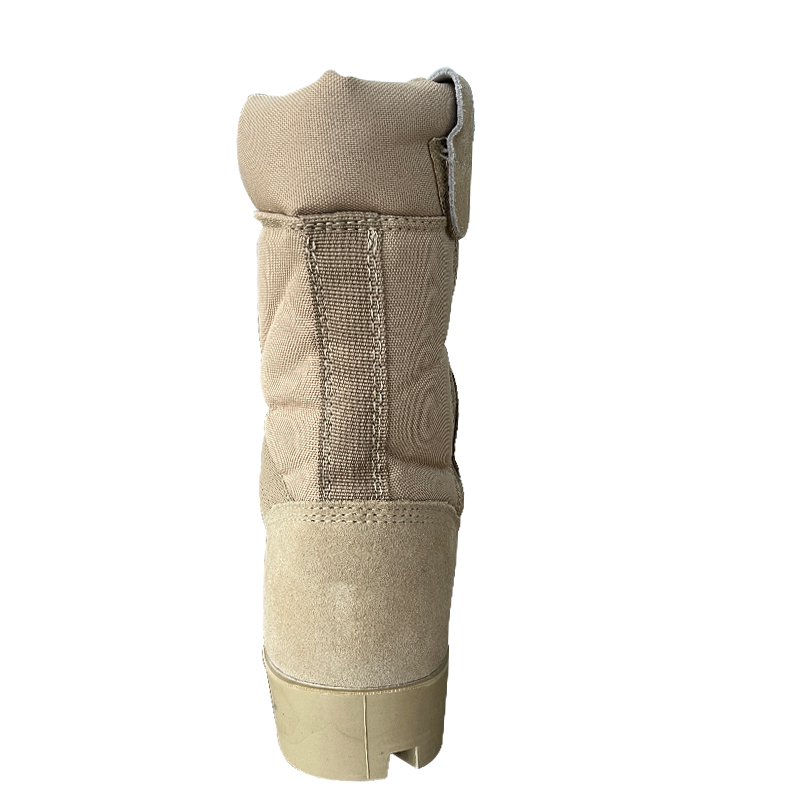 Rough Suede Leather Safety Boots with Hard Toecap and Smashing Rubber Sole Sand Color