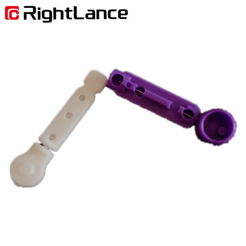 Sterilization Gamma Twist Cap Glucose Lancing Device Plastic Blood Lancet 25 Gauge