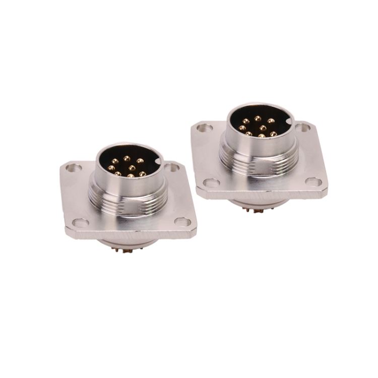 CuZn PA66 M16 Square Flange Connector Transparent TPU M16 Waterproof Connector