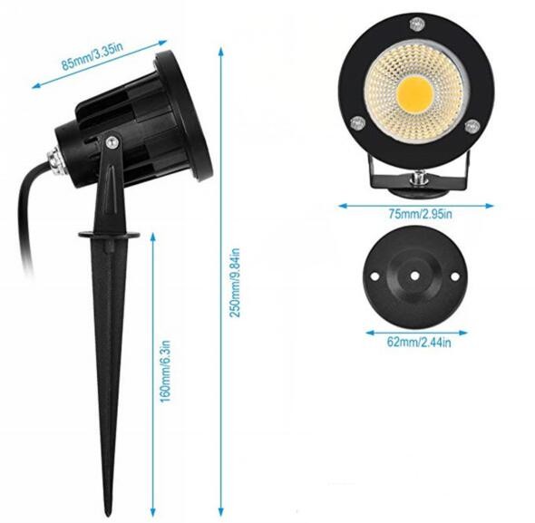 Yard Landscape Solar Powered LED Lights Spotlight Outdoor 9W 220V 100lm / w