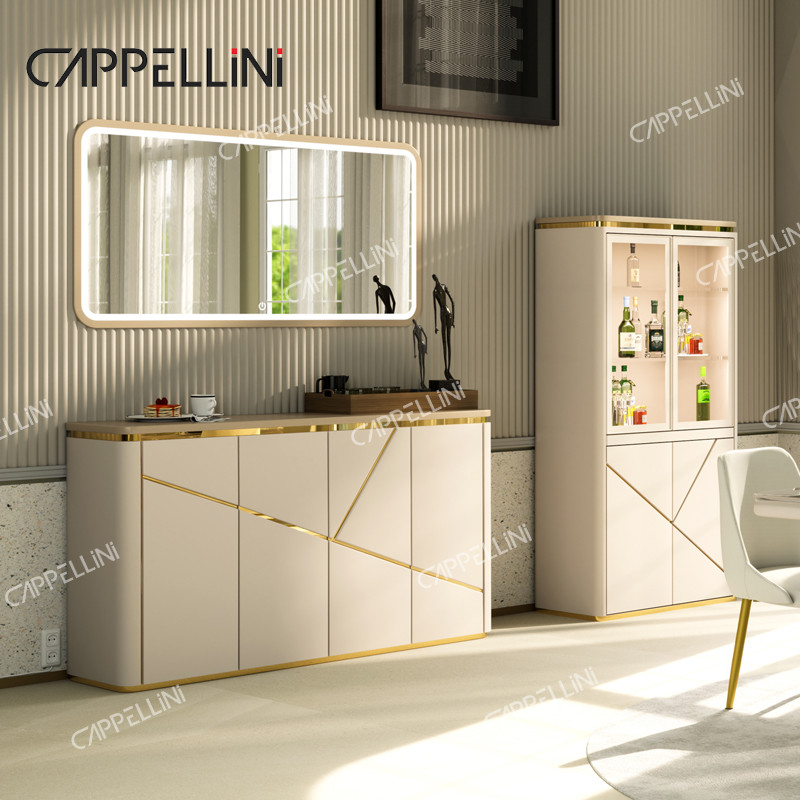 Simple Modern Wood Storage Living Room Wine Rack Home Furniture Dining Room Bar Luxury Wooden Wine Cabinet With Glass Display