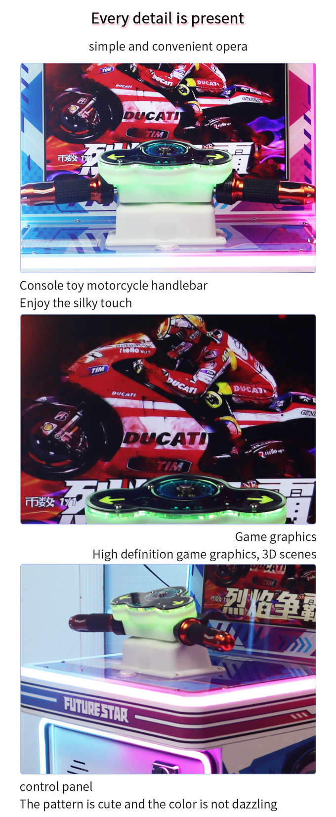Video Coin Arcade Player Flame Battle Motorcycle Simulator Game Machine