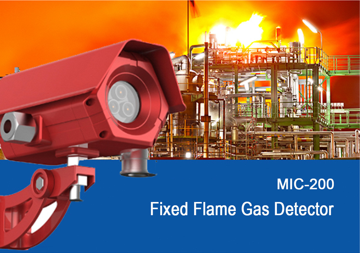 MIC200-IR4 Open Path IR Flame Detection Long Distance Methane Gas Leak 90 Degree Monitoring