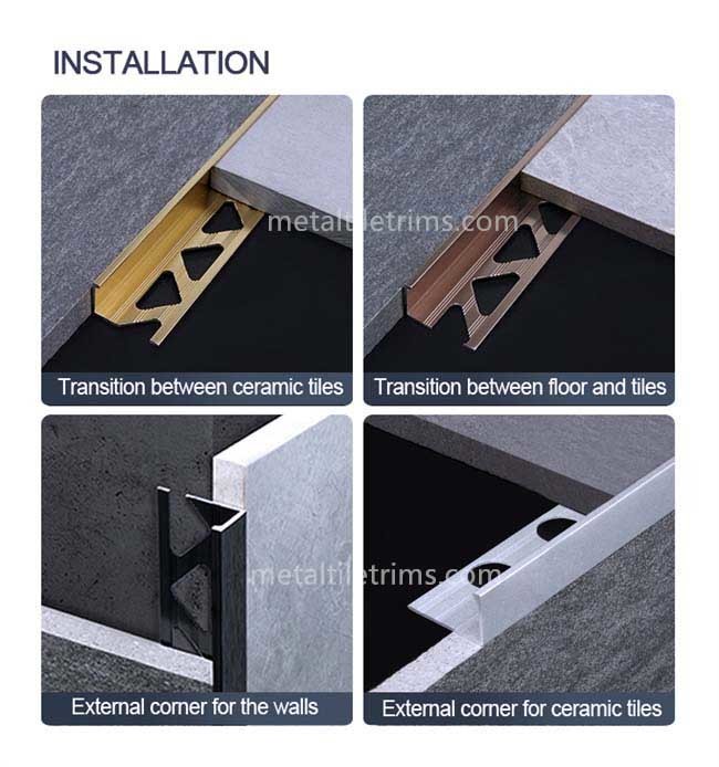 Anodized Matt Black Aluminium Tile Trim Straight Edge Recycled Reusable