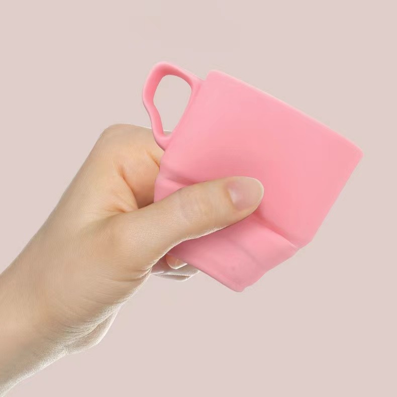 Food Grade 180ml 300ml Collapsible Silicone Mug Travel Cup