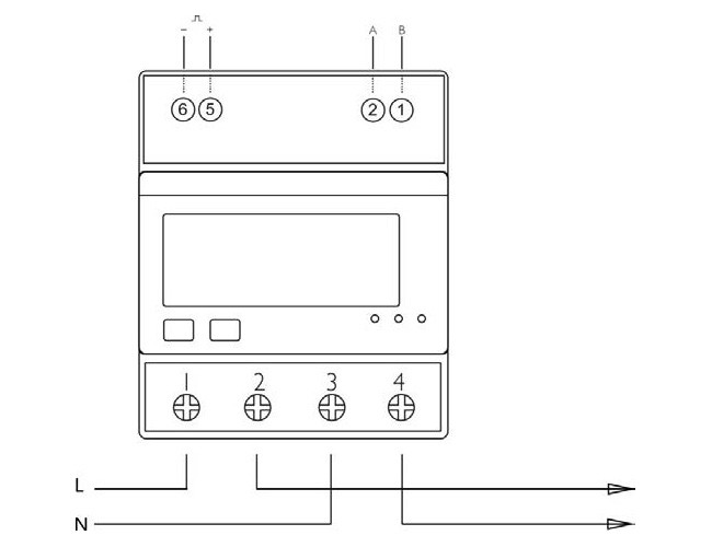 Remote Control Single Phase Electric Meter Modbus RTU SDM320C For Energy System