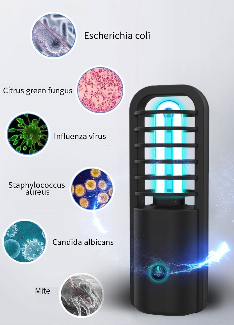 USB Charging UVC LED Lamp 5V 0.5A Sterilizing Wavelength 254nm DL-UGD-2.5W