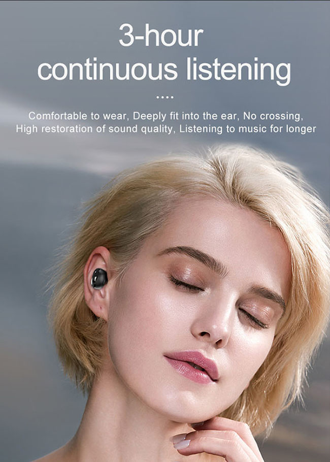 In Ear Style 5.0 Version Lightweight TWS Wireless Bluetooth Earphones