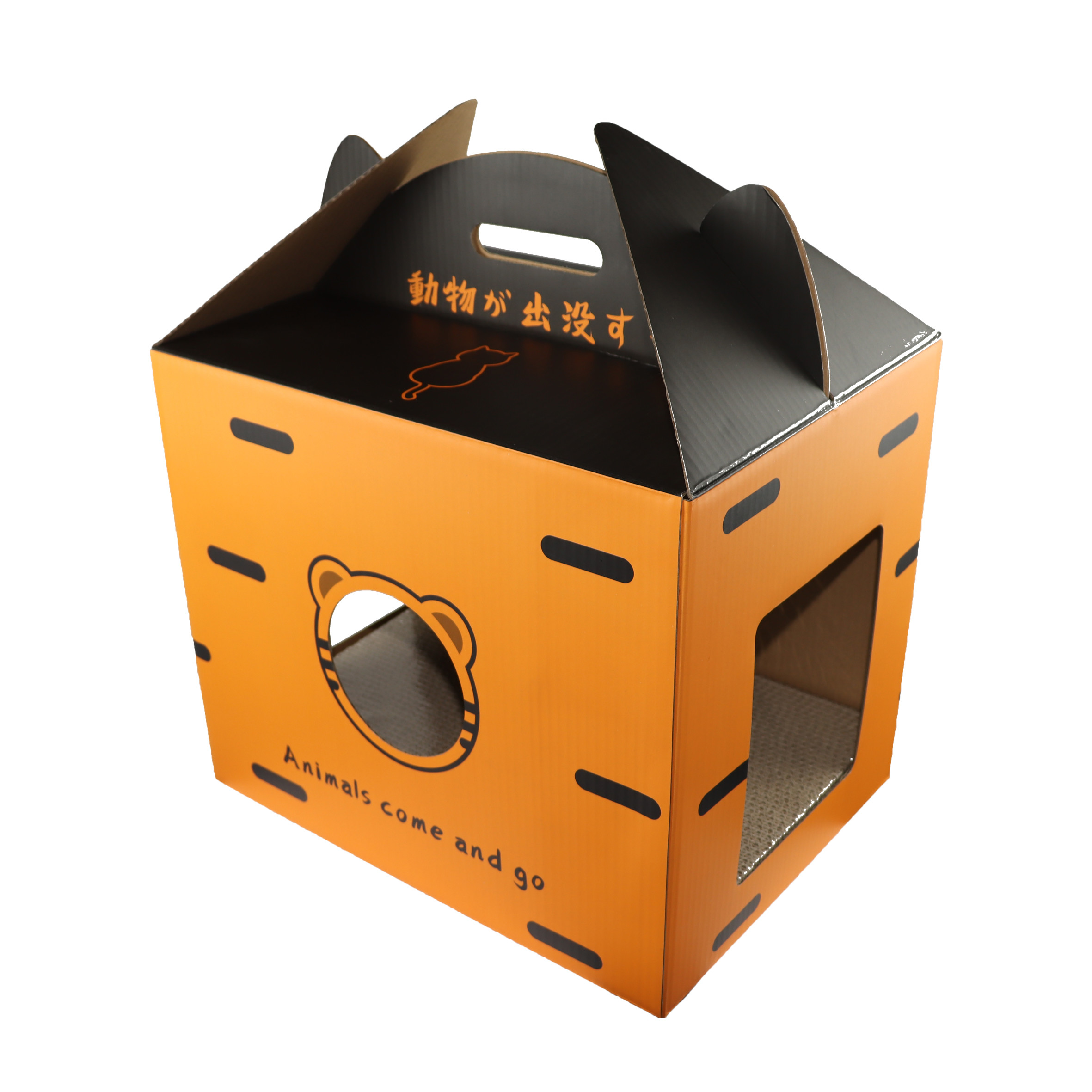 Extra Large Cardboard Cat Scratcher Floor For Small Animals Cats Stairs 48x30.5x34.5CM