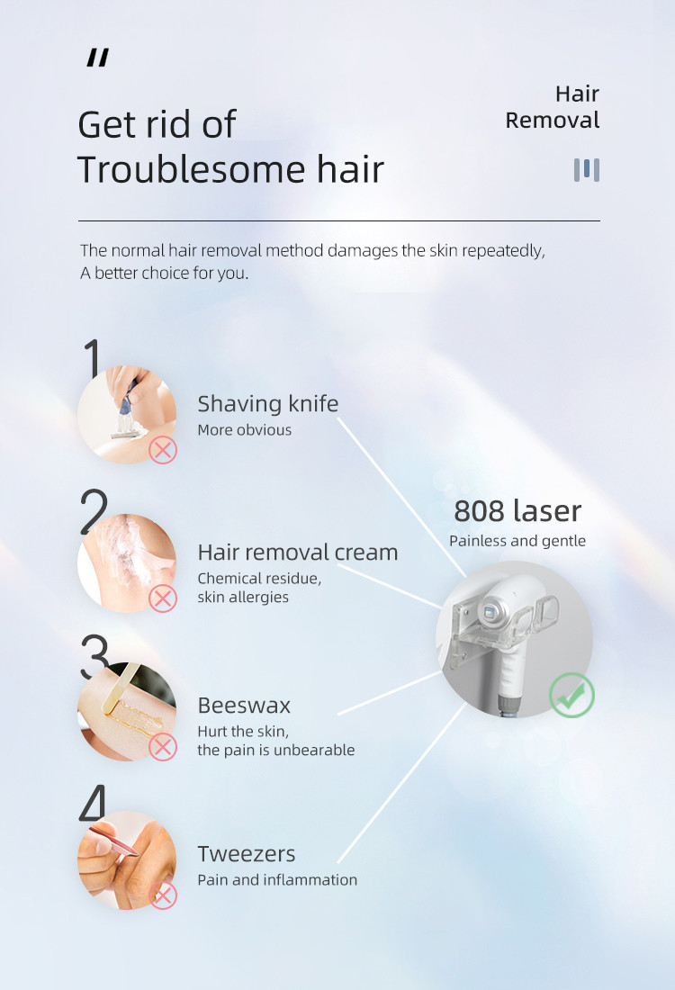 OEM Freezing Point 808nm Diode Laser Hair Removal Device Machine